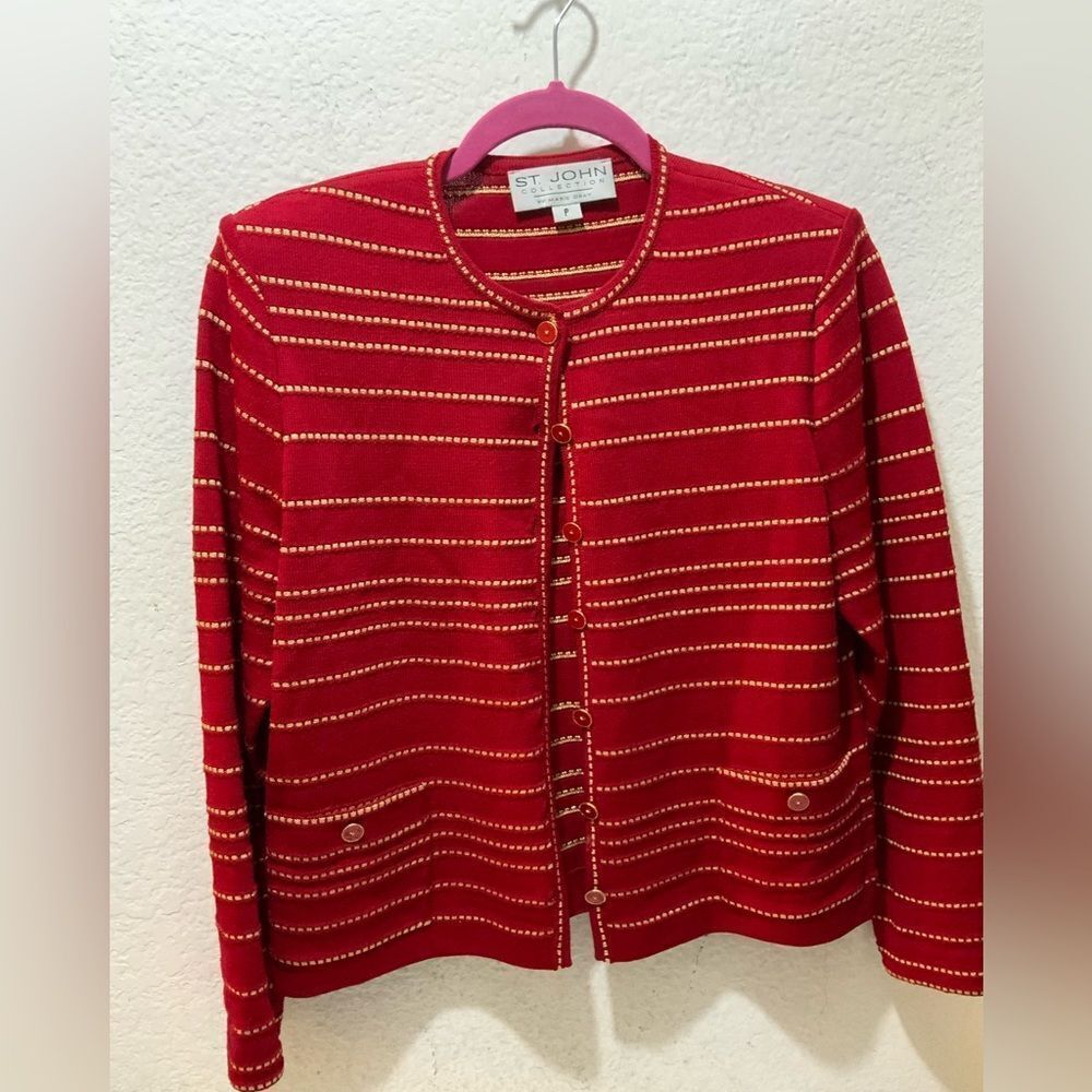 Vintage ST.JOHN  Cardigan by Marie Gray button Jacket size P